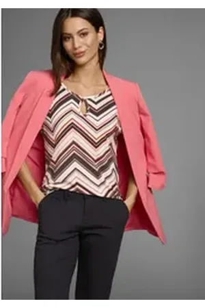 Laura Scott Rundhalsshirt im Retro-Design mit Loch-Applikation - NEUE KOLLEKTION rosa 36