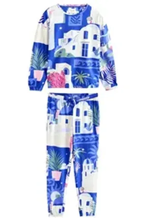Next Pyjama Langärmeliger Pyjama aus 100 % Baumwolle (2 tlg) blau L (Langgröße)