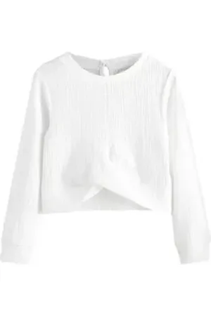 Next Langarmshirt Strukturiertes Langarmoberteil mit Wickelfront (1-tlg) beige 104 (4 J.)