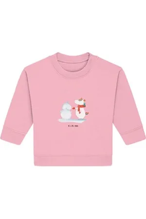 Mr. & Mrs. Panda Longpullover Einhorn Schneemann 12. - 18. Monat - Cotton Pink - Geschenk, Baby Bul (1-tlg) rosa 12. - 18. Monat