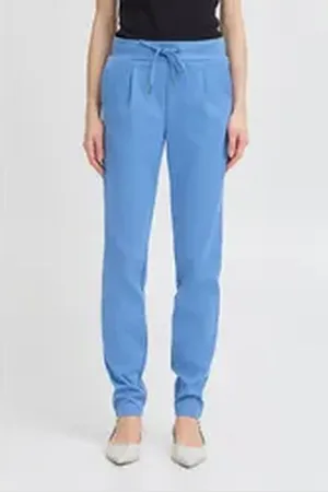 B YOUNG Sweathose BYRizetta Sweathose mit Kordelzug blau L