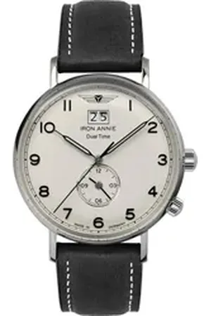 Iron Annie Quarzuhr Amazonas, 5940-5_Air, Armbanduhr, Herrenuhr, Datum, Leuchtzeiger, Made in Germany schwarz