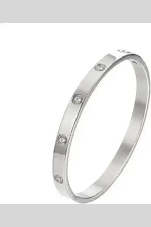 Karma Armreif Armband silberfür Damen mit Klappverschluss (Edelstahlarmband, Armband Armschmuck Damenschmuck), hochwertiger Schmuck für Damen silberfarben