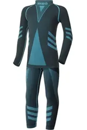 Ladeheid Funktionsunterhemd Kinder Funktionsunterwäsche Set Shirt Unterhose Thermoaktiv LAGI009 (Set, mit Funktionsunterhose) schwarz 158-164