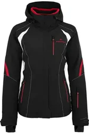 Bergson Skijacke SNOWTASTIC Damen Skijacke, wattiert, 20000mm Wassersäule, Langgrößen, schwarz/rot rot|schwarz lang | 68