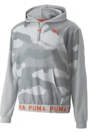 PUMA Kapuzenpullover Herren Pullover TRAIN AOP HOODIE 521546 grau S