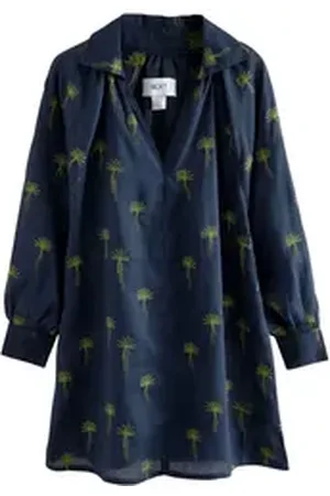 Next Strandkleid Strandkaftan aus Ramiemischung (1-tlg) blau 50 (GB: 22)