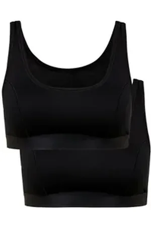 Calida Bustier Benefit Women (2er Pack) mit doppelt gearbeiteter Vorderseite schwarz L