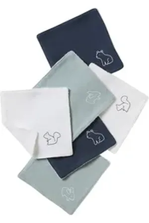 Vertbaudet Waschlappen 6er-Pack Baby Waschlappen blau|grau