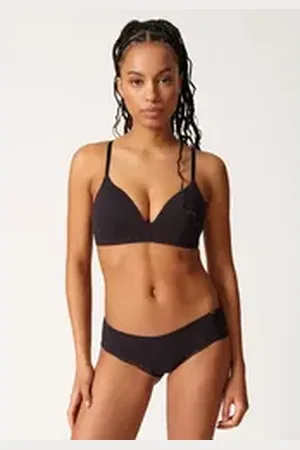 Skiny Triangel-BH Classicotton Feine Spitze am hinteren Unterbrustband schwarz 80