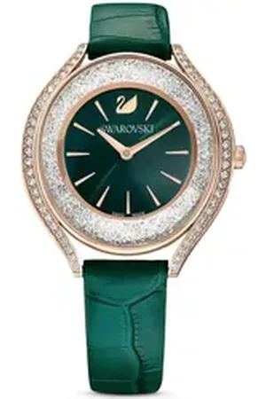Swarovski Quarzuhr CRYSTALLINE AURA 5644078, Armbanduhr, Damenuhr, -Kristalle, Swiss Made grün