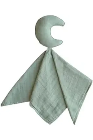 Mushie Schnuffeltuch Moon Lovey, Babytuch Babyaccessoire Babyspielzeug Musselin Grün grün
