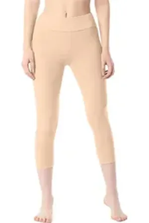 Merry Style Leggings Damen 3/4 Capri Hose MS10-430 (1-tlg) aus Baumwolle braun XL