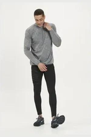 Endurance Langarmshirt LEDGER (1-tlg) mit sportlichen Funktionen grau S