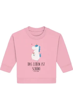 Mr. & Mrs. Panda Longpullover Einhorn Spaziergang 12. - 18. Monat - Cotton Pink - Geschenk, Einhörn (1-tlg) rosa 12. - 18. Monat