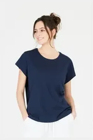 Cruz Funktionsshirt Highmore im smarten Basic-Look aus reiner Baumwolle blau 46