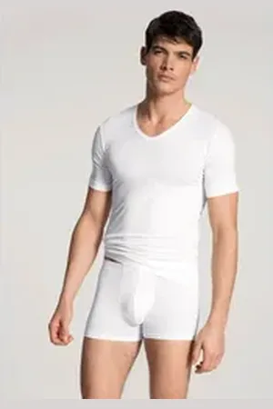 Calida Kurzarmshirt Focus mit flachre Nahtverarbeitung weiß M (50)