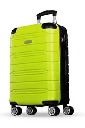 Nowi Hartschalen-Trolley Koffer Hartschalenkoffer mit Zahlenschloss & 8 Rollen Trolley, Zahlenschloss grün 58 cm