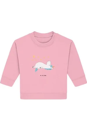 Mr. & Mrs. Panda Longpullover Einhorn Sternenhimmel 6. - 12. Monat - Cotton Pink - Geschenk, Dachsc (1-tlg) rosa 6. - 12. Monat