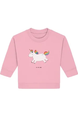 Mr. & Mrs. Panda Longpullover Einhorn Happy 6. - 12. Monat - Cotton Pink - Geschenk, Lächeln, Einho (1-tlg) rosa 6. - 12. Monat