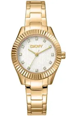 DKNY Quarzuhr Chambers Glitz - Gold, (Set) goldfarben