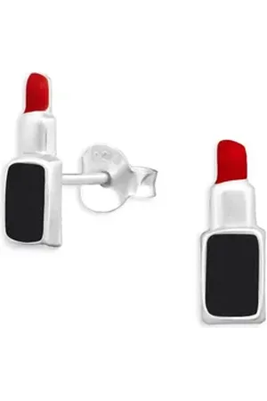 Monkimau Ohrring-Set Lippenstift Kinder Ohrringe aus 925 Silber, Hypoallergen