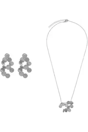 Heideman Collier Tilia und Nessa silberfarben poliert (inkl. Geschenkverpackung), Geschenkset Damen mit Halskette und Ohrring silberfarben