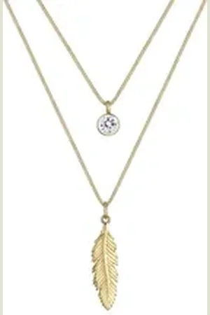 Elli Collier Damen-Kette 925er Silber 1 Glasstein silberfarben