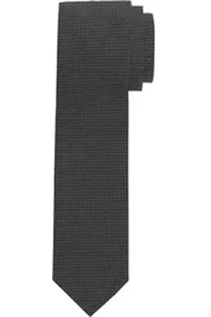 Olymp Krawatte Krawatte mit Minimalmuster grau