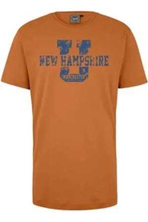 Ahorn T-Shirt NEW HAMPSHIRE mit coolem Frontprint blau|orange 5XL