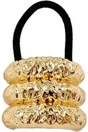 Karma Haargummi vers. Modelle Schwarz Gold Metall Damen Haarzopf Haarschmuck modern, Damenhaarschmuck, Damenhaargummi Damenhaarzopf goldfarben