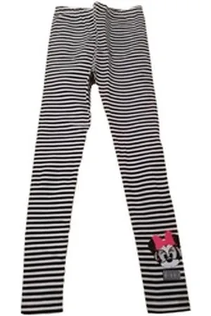 Disney Leggings Minnie Maus Leggings, schwarz-weiß gestreift mit Minnie Mouse Logo schwarz 116