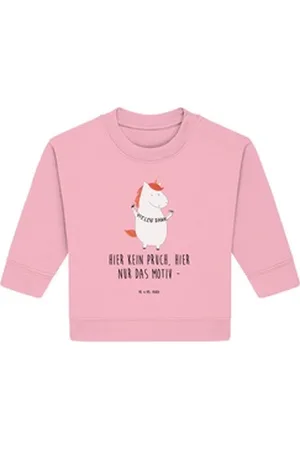 Mr. & Mrs. Panda Longpullover Einhorn Dankeschön 12. - 18. Monat - Cotton Pink - Geschenk, Unicorn, (1-tlg) rosa 12. - 18. Monat