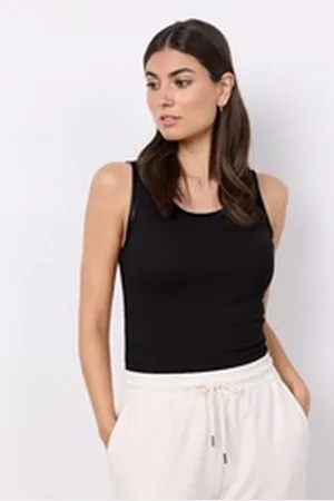 soyaconcept Tanktop SC-RYAN 1 elastisches Basic-Top in Viskose-Ripp-Qualität, super zum Unterziehen schwarz M (38)