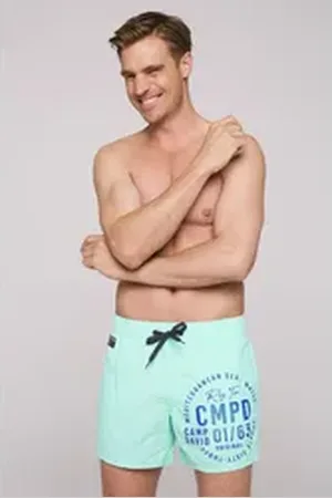Camp David Badeshorts mit Innenhose grün XL