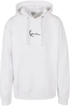 Karl Kani Sweatshirt Herren KKMQ12005 SMALL SIGNATURE HOODY WHT (1-tlg) weiß XXS
