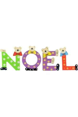 Playshoes Deko-Buchstaben (Set, 4 St), Kinder Holz-Buchstaben Namen-Set "NOEL" in bunten Farben bunt