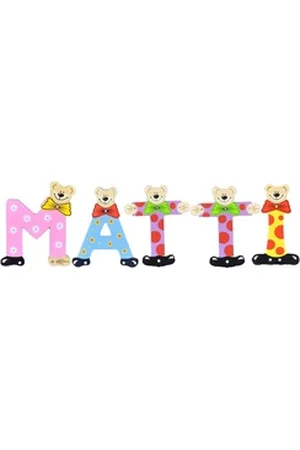 Playshoes Deko-Buchstaben (Set, 5 St), Kinder Holz-Buchstaben Namen-Set "MATTI" in bunten Farben bunt