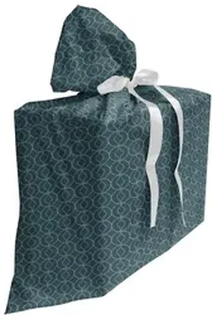 Abakuhaus Spielzeugtruhe Stoffbeutel für Partygeschenke mit 3 Bändern, Blau Marokkanische Inner-Details blau|grau