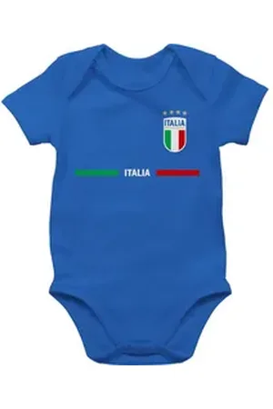 Shirtracer Shirtbody Italien Trikot Wappen, Italia mit Stolz, Italienisches Fan-Motiv 2026 Fussball WM Fanartikel Baby blau 1/3 Monate