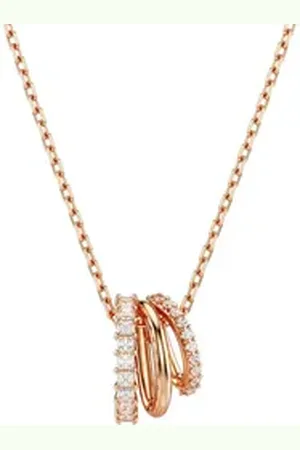 Swarovski Kette mit Anhänger Schmuck Geschenk Halskette Hyperbola, 5701494, mit ® Zirkonia (synth) goldfarben