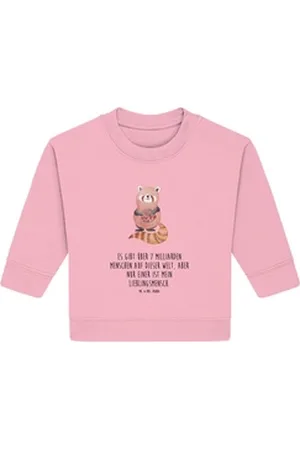 Mr. & Mrs. Panda Longpullover Roter Panda 6. - 12. Monat - Cotton Pink - Geschenk, Liebling, Baby S (1-tlg) rosa 6. - 12. Monat
