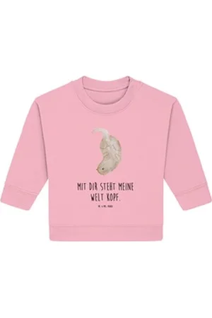Mr. & Mrs. Panda Longpullover Otter Kopfüber 6. - 12. Monat - Cotton Pink - Geschenk, Fischotter, s (1-tlg) rosa 6. - 12. Monat