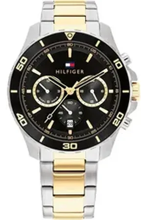Tommy Hilfiger Multifunktionsuhr 1792095, Quarzuhr, Armbanduhr, Herrenuhr, Datum, Edelstahlarmband silberfarben