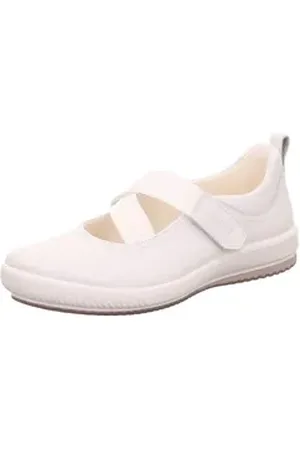 Legero TANARO 5.0 Slipper Ballerina, Schlupfschuh, Klettschuh mit Klettverschluss weiß 42 EU