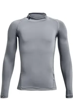 Under Armour ® Unterziehshirt Jungen Trainingsshirt HeatGear Mock Long Sleeve 1369477 grau 127-137