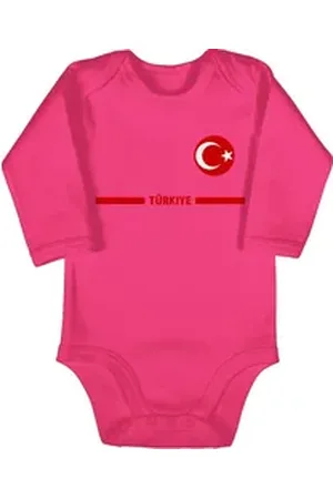 Shirtracer Shirtbody Türkei Trikot Wappen, Türkiye mit Stolz, Türkisches Fan-Motiv 2026 Fussball WM Fanartikel Baby rosa 3/6 Monate
