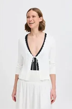 B YOUNG Strickjacke BYOMANJA BOLERO Süßes Shirt mit Schleife beige XXL