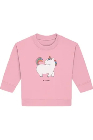 Mr. & Mrs. Panda Longpullover Einhorn Stolzieren 12. - 18. Monat - Cotton Pink - Geschenk, Reiter, (1-tlg) rosa 12. - 18. Monat