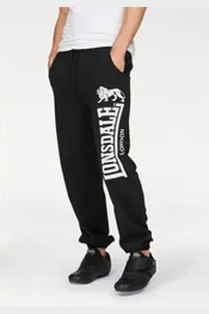 Lonsdale London Jogginghose Men Pants "OCKLE" Schmale Passform, atmungsaktiv & 100% Baumwolle schwarz 5XL (60)